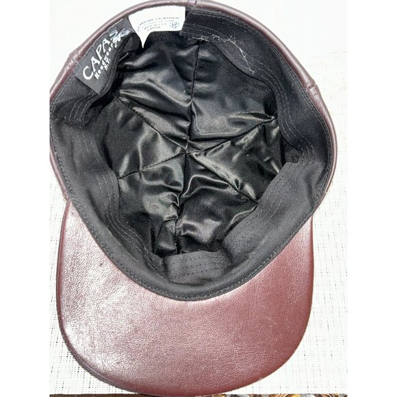 Capas NY Genuine Leather Brown Baseball Cap XL - Picture 2 of 7